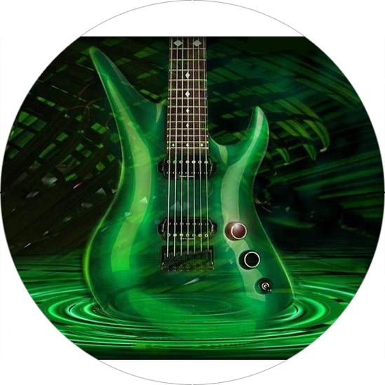 Green guitar